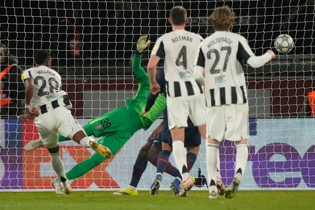 PSG 1：1紐卡素。美聯社