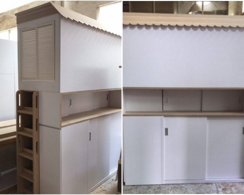 有傢俬設計公司推出「屋仔床」稱供外傭瞓。（網上圖片）