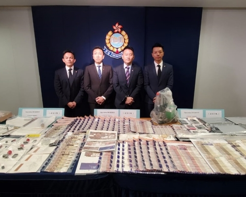 警方商業罪案調查科日前在香港仔搗破偽鈔工場。資料圖片