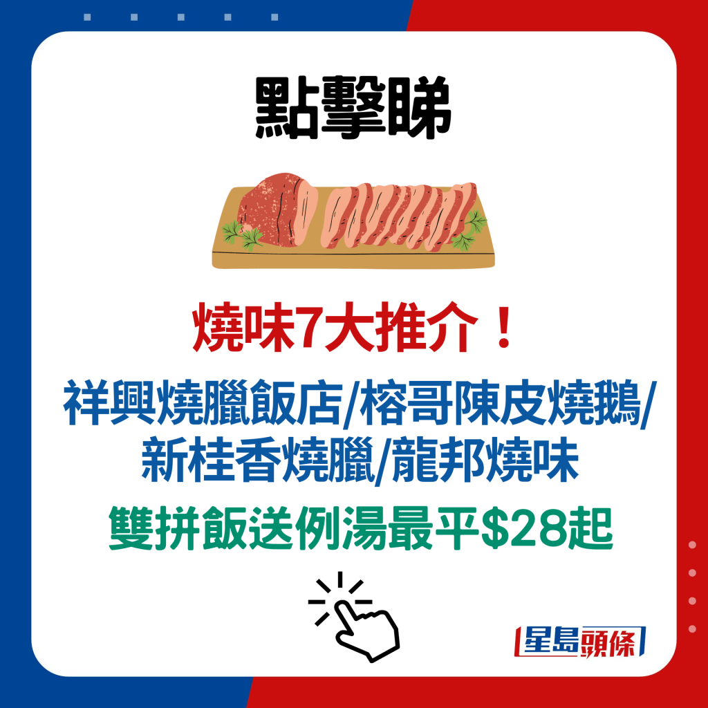 烧味推介7大必食！祥兴烧腊饭店／榕哥陈皮烧鹅／新桂香烧腊／龙邦烧味 双拼饭送例汤最平$28起（附餐厅地址）