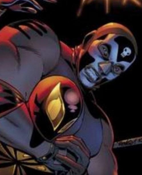 「死神」El Muerto是一個反英雄角色，其死神面具擁有超能力。