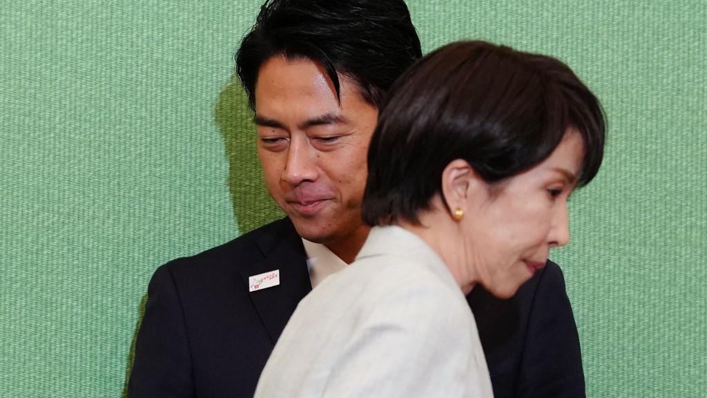 高市早苗和小泉進次郎呼聲較高。 美聯社