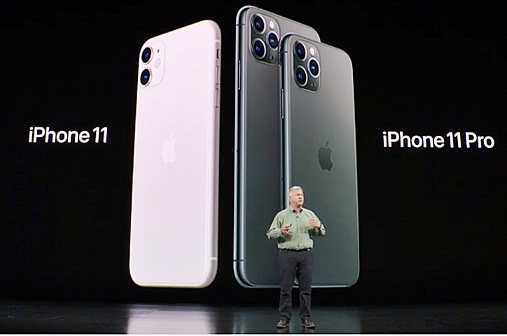 今年主打的iPhone11Pro採用三鏡設計。
