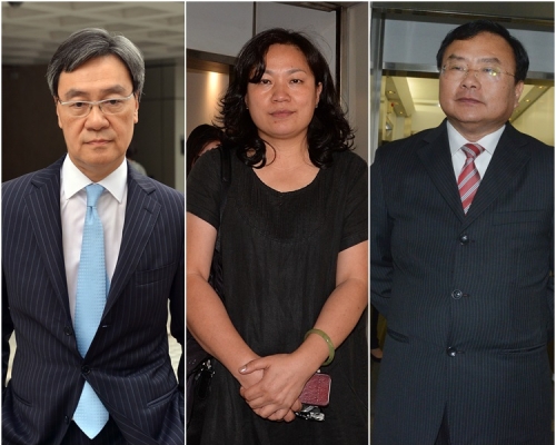 左起,曾華山、陳佩君、梁錦濠。資料圖片