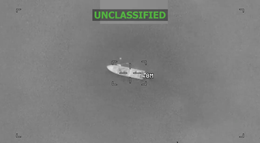 美軍東太平洋及加勒比海 三場打擊行動殲滅11名毒販。U.S. Southern Command