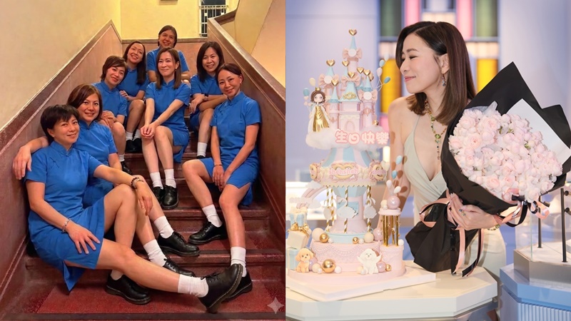 佘詩曼穿母校旗袍校服騷美腿？  網民激讚零違和  與昔日師生相聚賀協恩90周年校慶