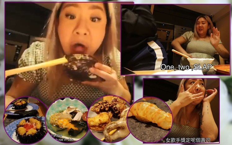 欣宜食好西，食到表情多多，網民隔住個「芒」都感受到有幾好味。
