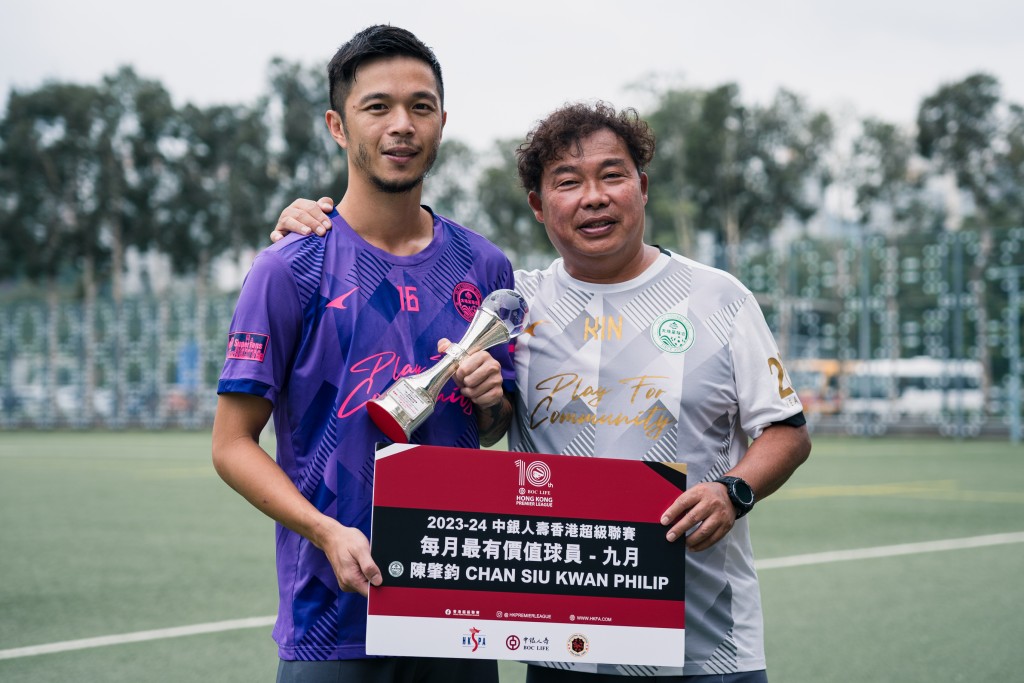 陈肇钧与恩师李志坚合作擦出火花。 香港体育记者协会图片