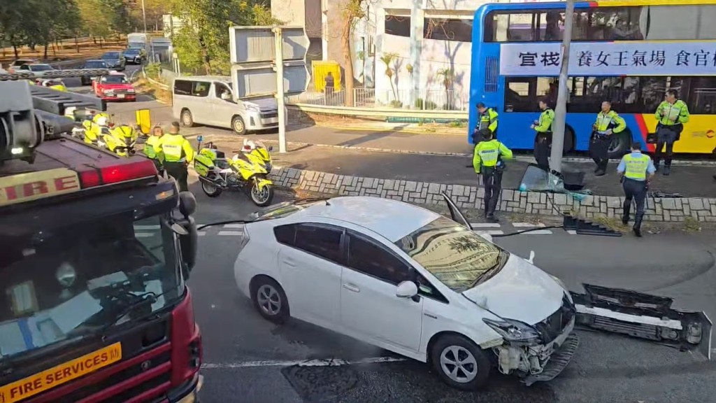 涉事私家車。FB：Anna Chan@馬路的事(即時交通資訊台)