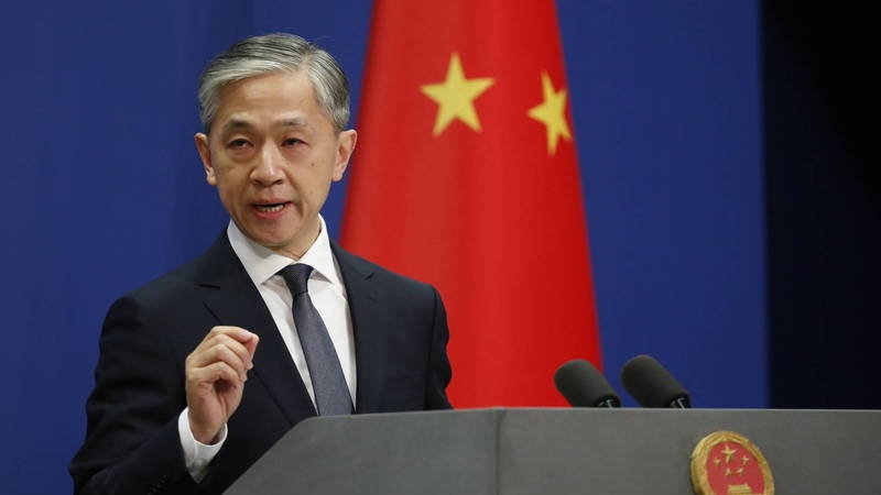 汪文斌指,中方呼籲相關各方保持克制,通過談判化解分歧,避免局勢繼續升級。資料圖片