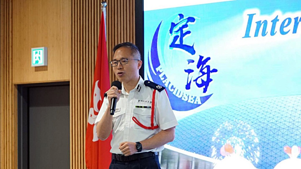 「定海」的跨部門桌上演練。fb：香港警察