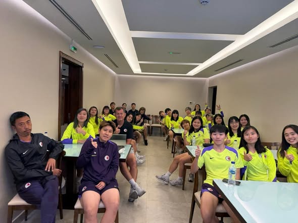 香港女足在杜拜期間，主要留守酒店。香港足總圖片