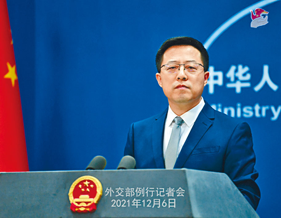 趙立堅昨天主持外交部例行記者會。