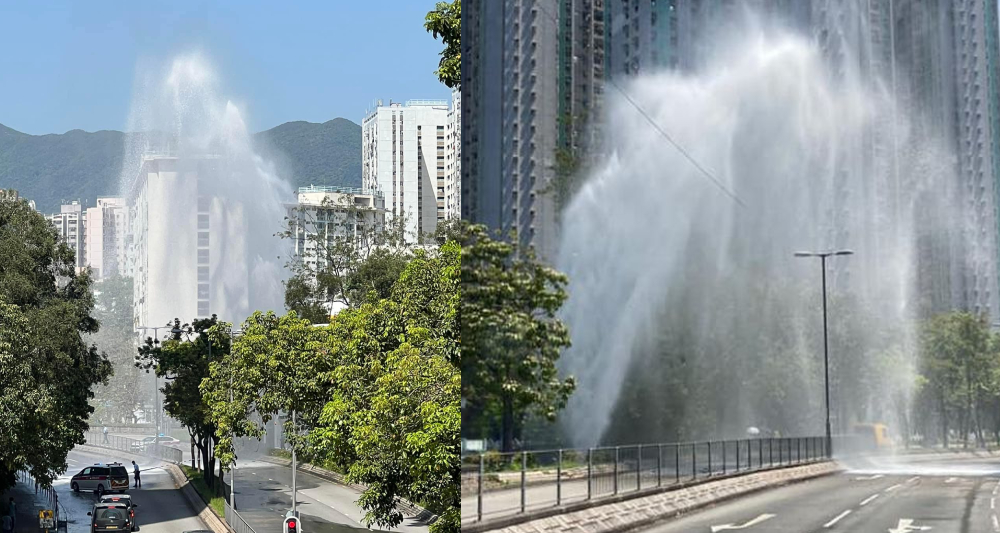 大埔安埔路有地底水管爆裂。(資料圖片)