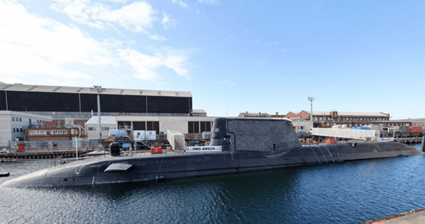 英國皇家海軍最新銳核動力攻擊潛艇「安森號」。英國皇家海軍官網