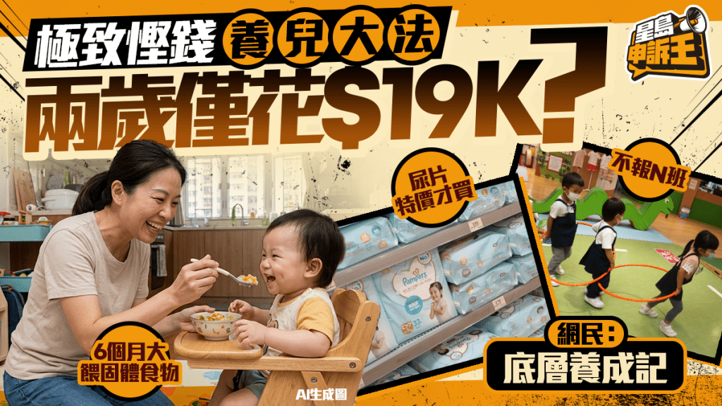 星島申訴王 | 極致慳錢養兒大法  兩歲僅花$19K？ 網民：擔心累了小朋友