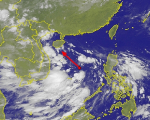 海南省氣象台預測風暴會趨向海南島東南部。網上圖片