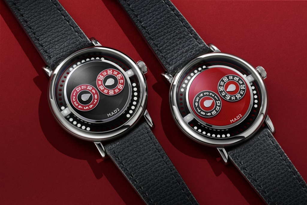 M.A.D.2 R&B and REDemption，錶殼：42mm不鏽鋼/ 機芯：G101自動/ 限量：1,500枚（M.A.D.2 R&B）、1,200枚（M.A.D.2 REDemption）/ 售價：2,900瑞郎。