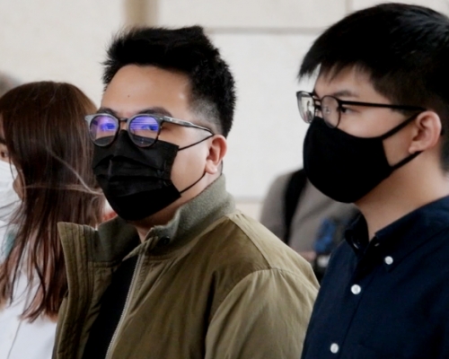 左起:周庭、林朗彥、黃之鋒。
