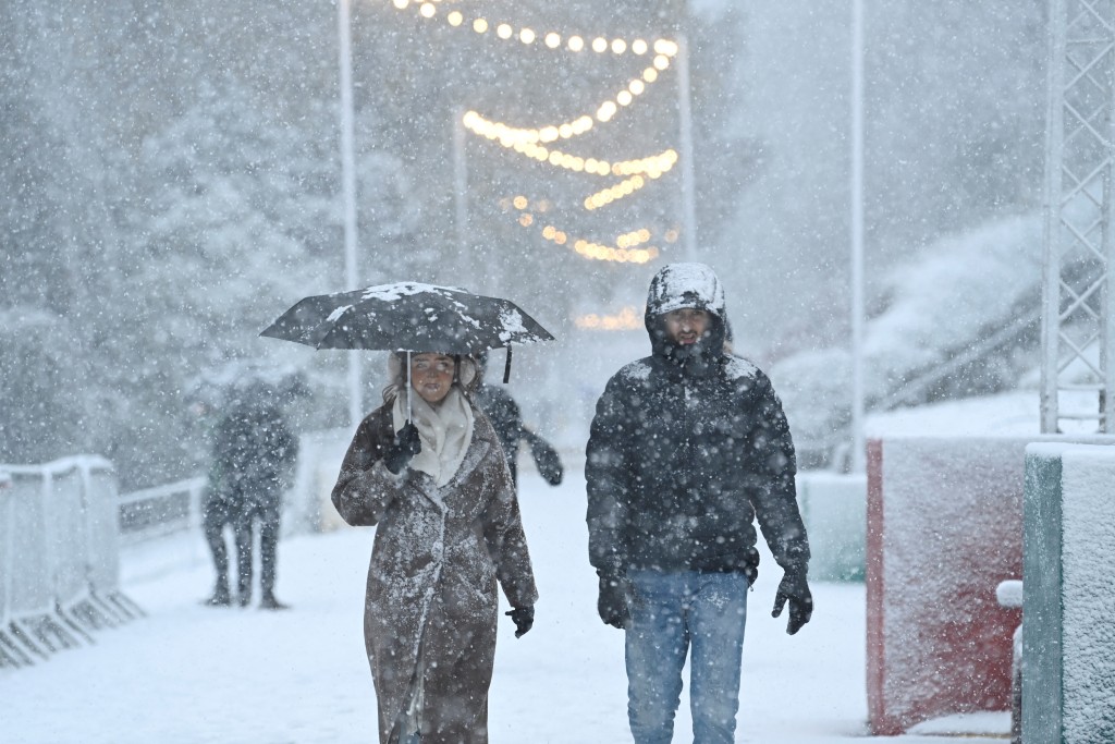 蘇格蘭地區出現暴雪。路透社