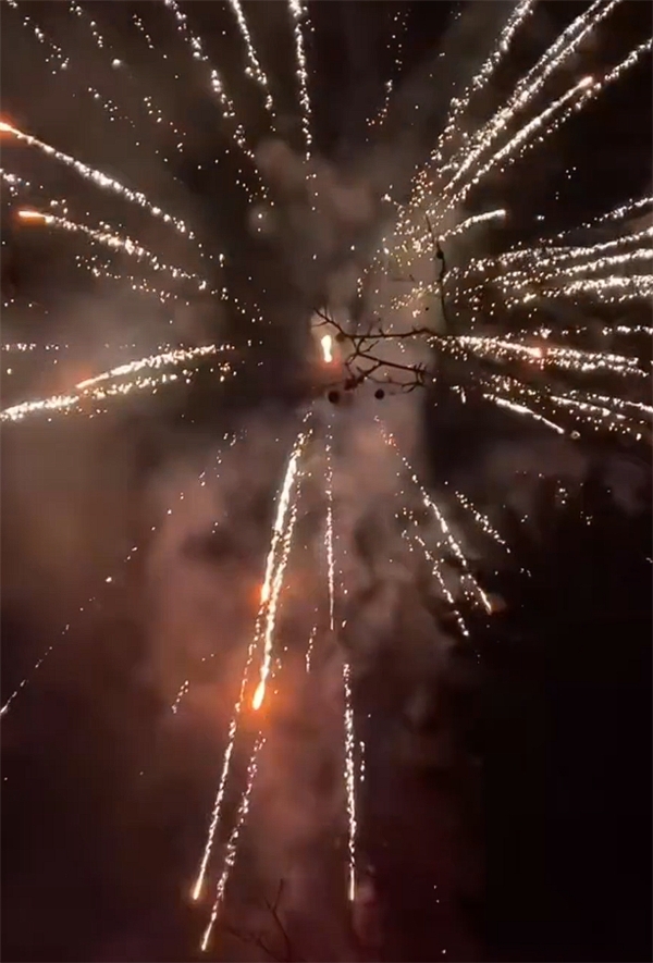 當地政府也大力支持，不僅派出警察維持交通，還批准了煙花燃放。