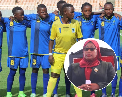 坦桑尼亞女總統被指歧視女足球員。網圖