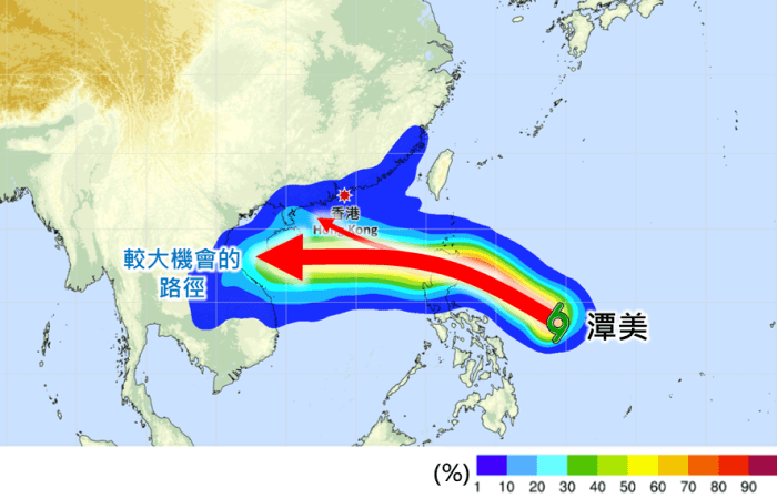 天文台路徑預測。