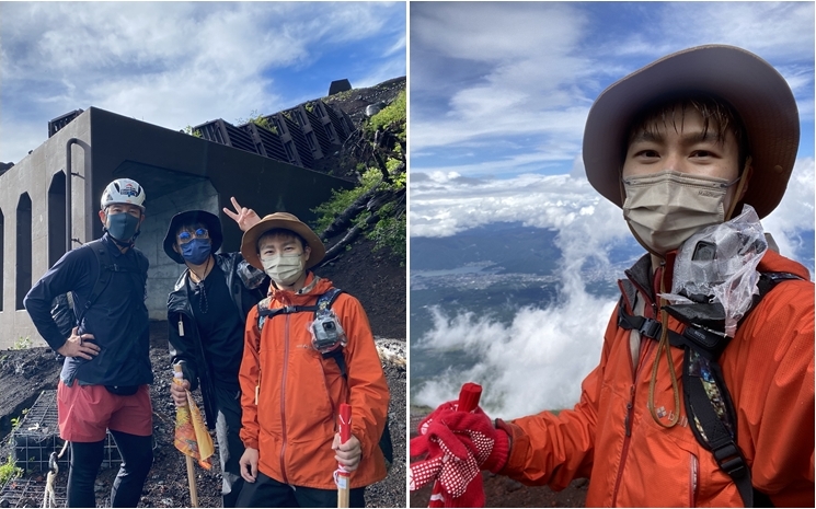 坤哥與Jarvis在富士山五合目匯合嘉賓方力申後,三人一起向富士山頂進發。