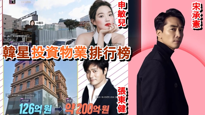 節目《演中LIVE》公開韓星所持物業，邊個最投資有道。