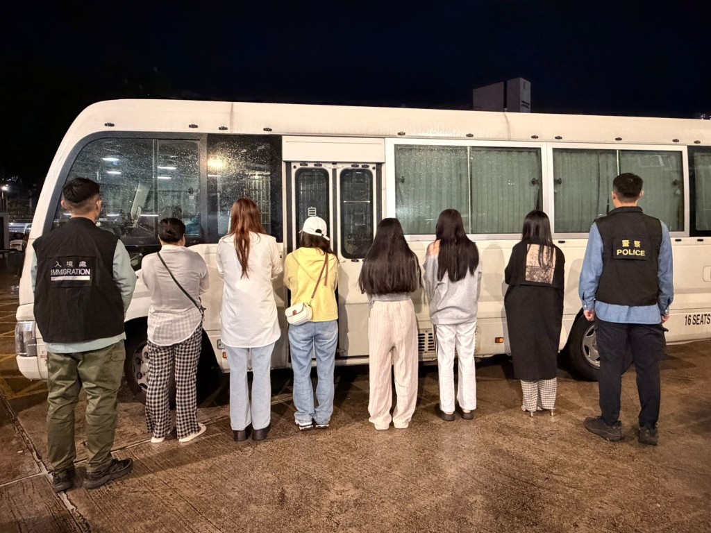 所有被捕女子現正被扣留調查。警方圖片