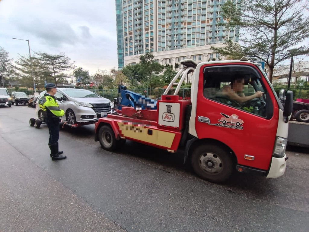 警方油尖區內黑點打擊違泊。警方提供