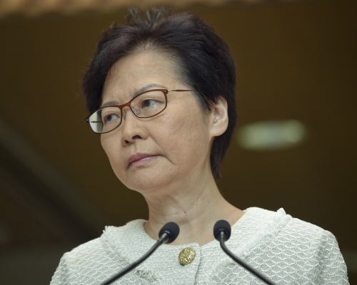 林鄭月娥稱港府被多間國際公關公司拒絕。 資料圖片