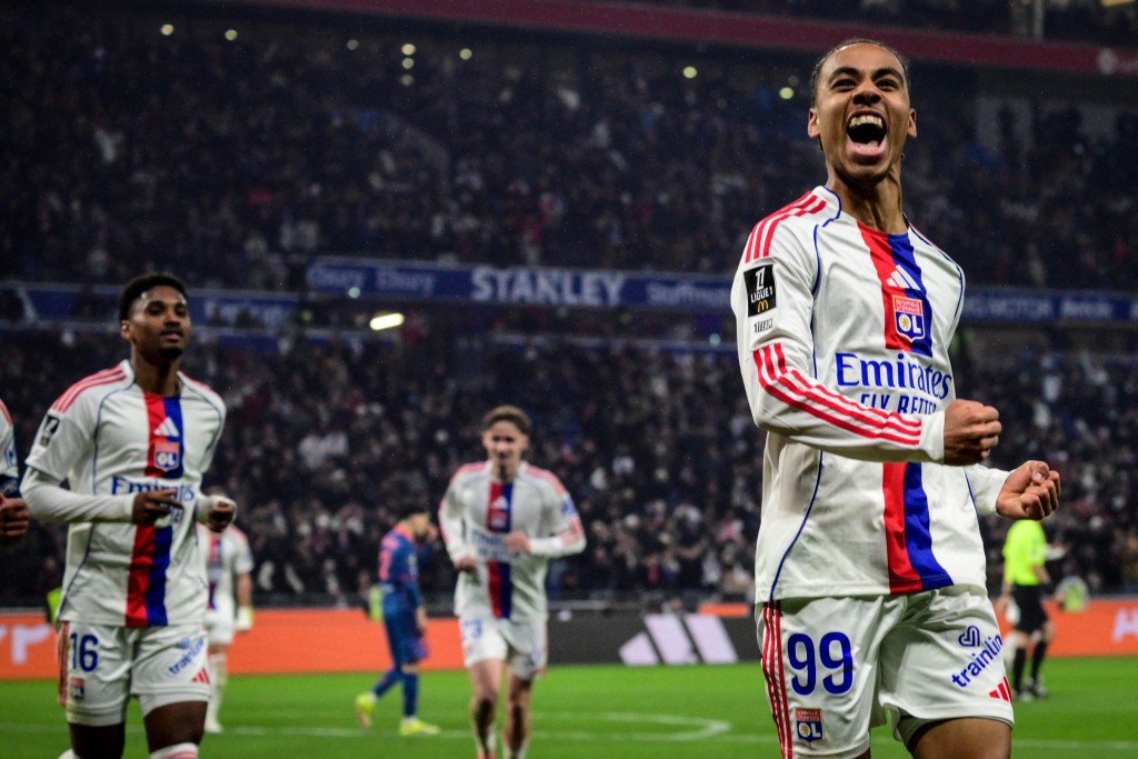 里昂主場3:0輕取尼斯。法新社