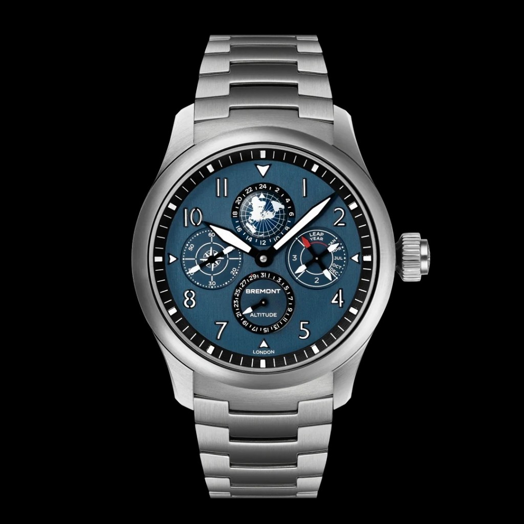 Bremont Altitude Perpetual Calendar GMT Mono-pusher, 錶殼:42mm鈦金屬 / 機芯:BHC9192-MH手上鏈 / 限量:50枚 / 售價:33,500英鎊。 Bremont Altitude Perpetual Calendar GMT Mono-pusher, 錶殼:42mm鈦金屬 / 機芯:BHC9192-MH手上鏈 / 限量:50枚 / 售價:33,500英鎊。
