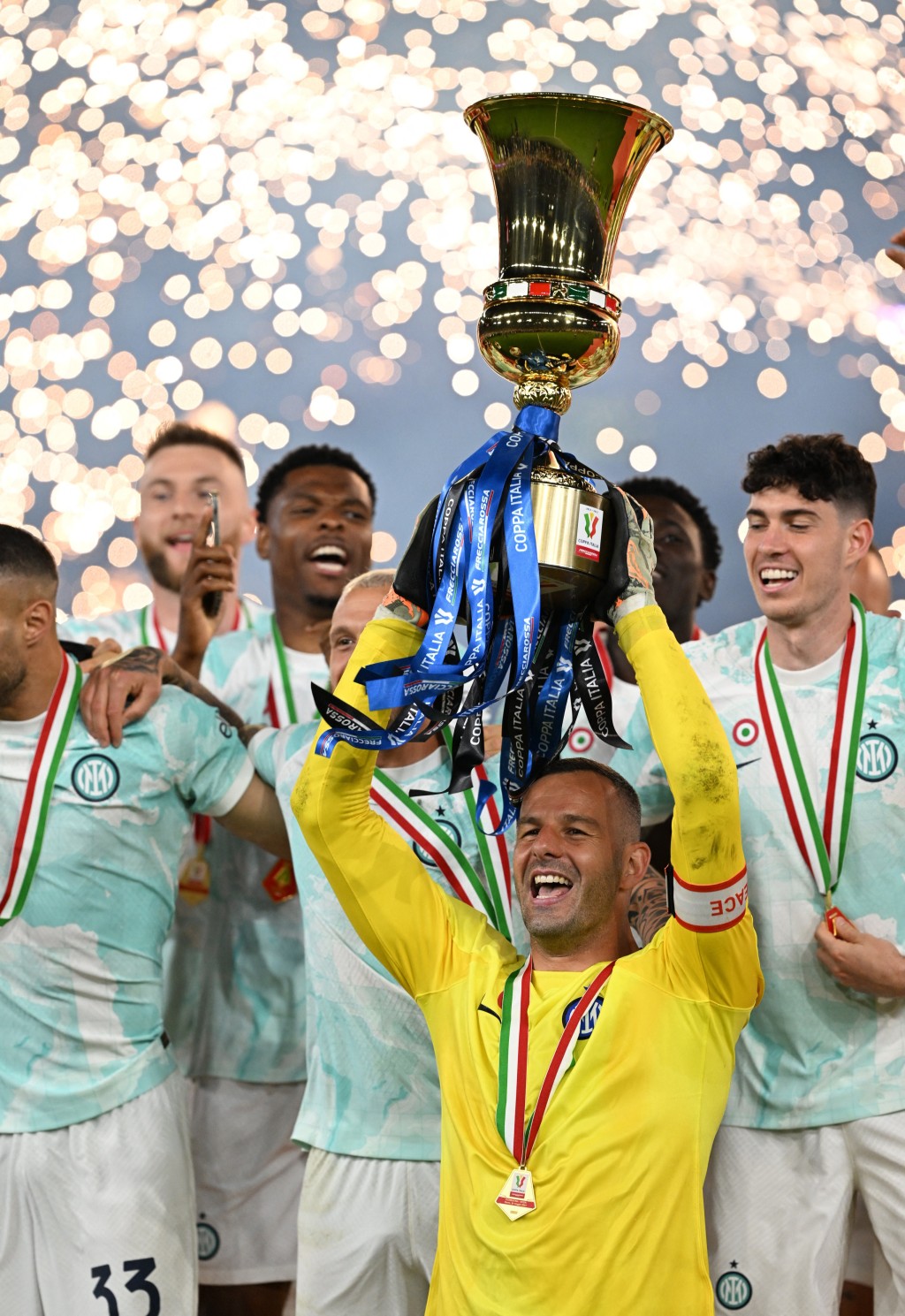 國際米蘭捧走今屆意大利盃冠軍，成功衛冕。Reuters