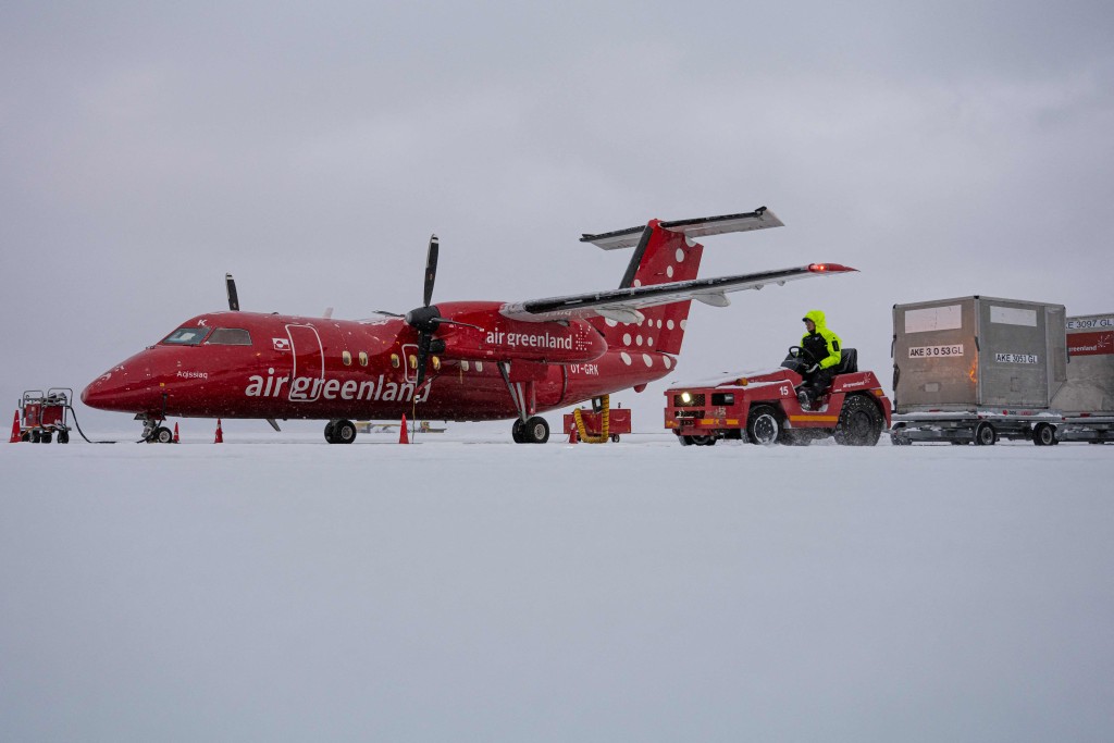 北美防空司令部派飞机到格陵兰执行任务，图为格陵兰当地飞机。法新社