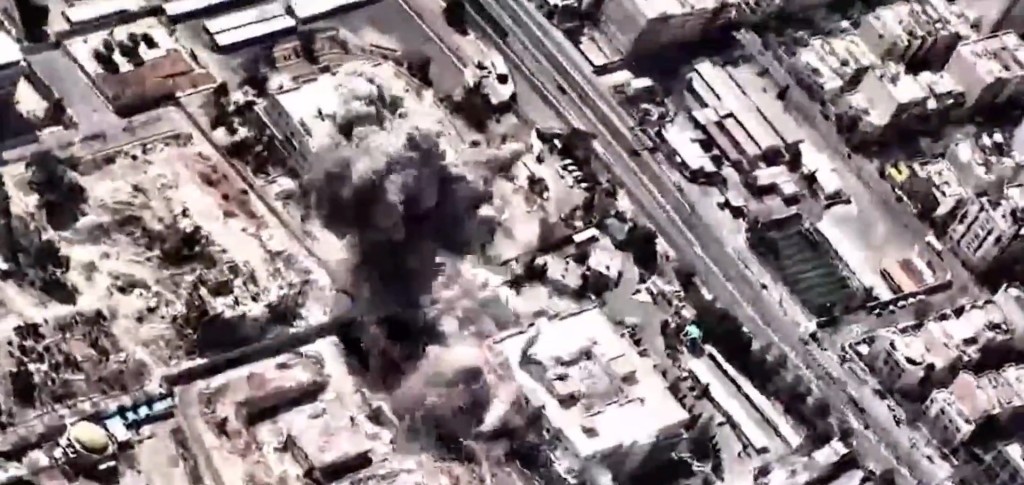 以色列軍方公開空襲德黑蘭的影片。X@IDF 以色列軍方公開空襲德黑蘭的影片。X@IDF