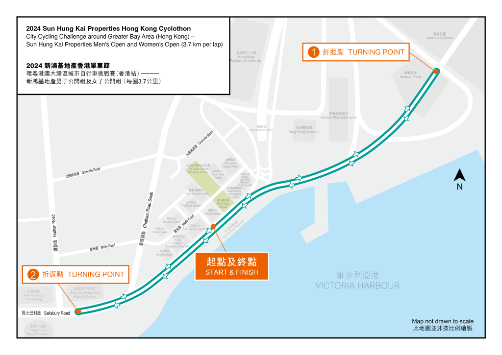 環粵港澳大灣區城市自行車挑戰賽（香港站） 新鴻基地產男子(8圈) 及女子公開組 (2圈) (競賽項目)。旅發局圖片