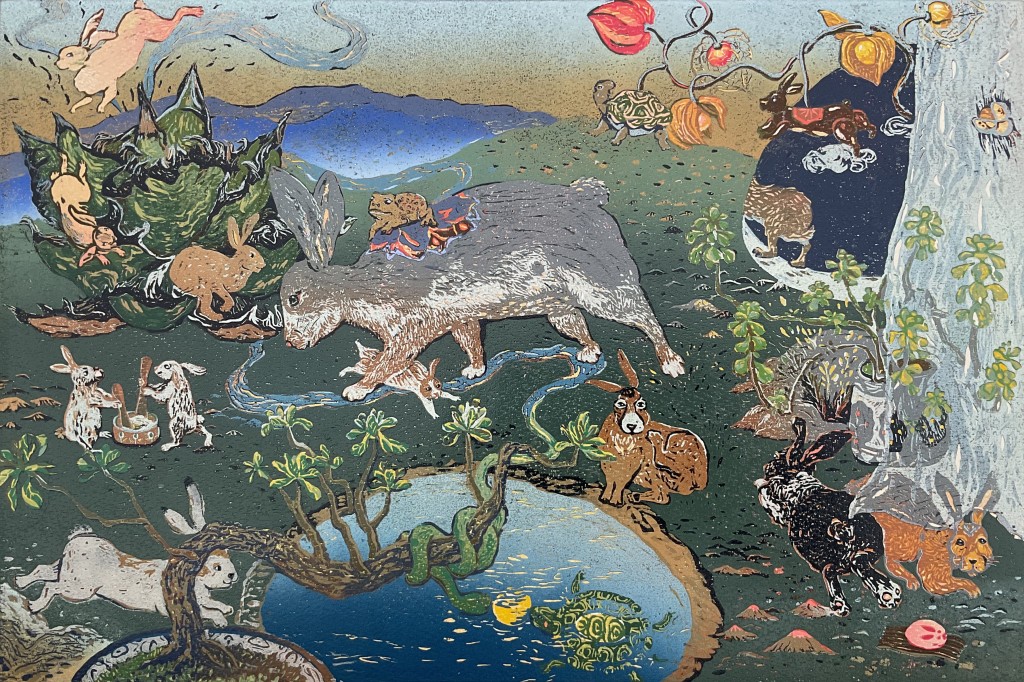 许以璇年画《兔野仙踪》。