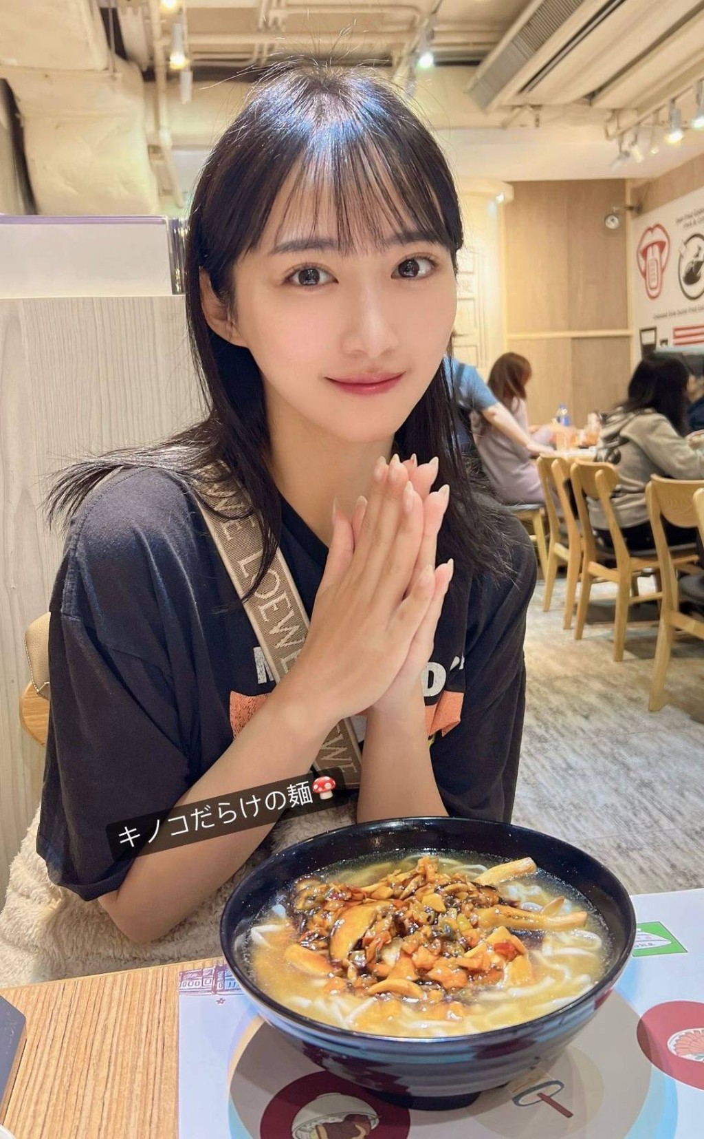 川瀨萌早前在台灣品嚐美食。