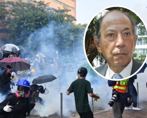 烈顯倫批評法院縱容街頭暴力。資料圖片