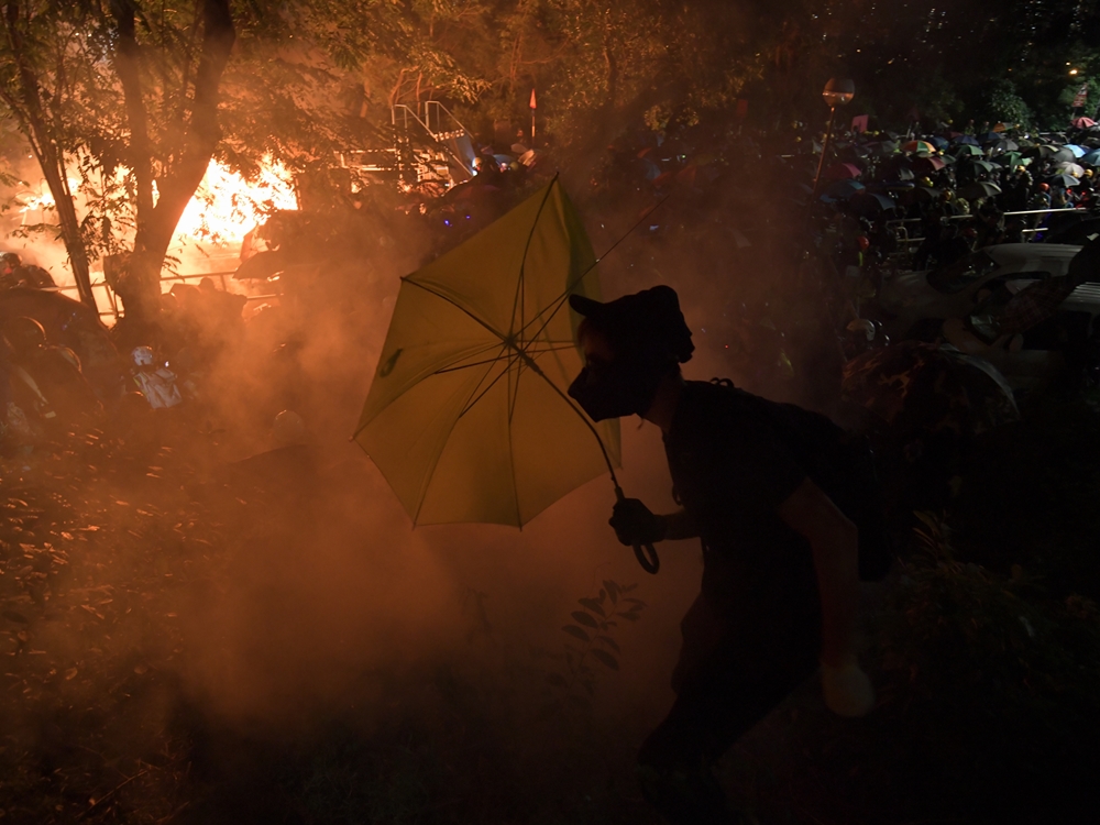 前年反修例風波,中大淪為戰場。資料圖片