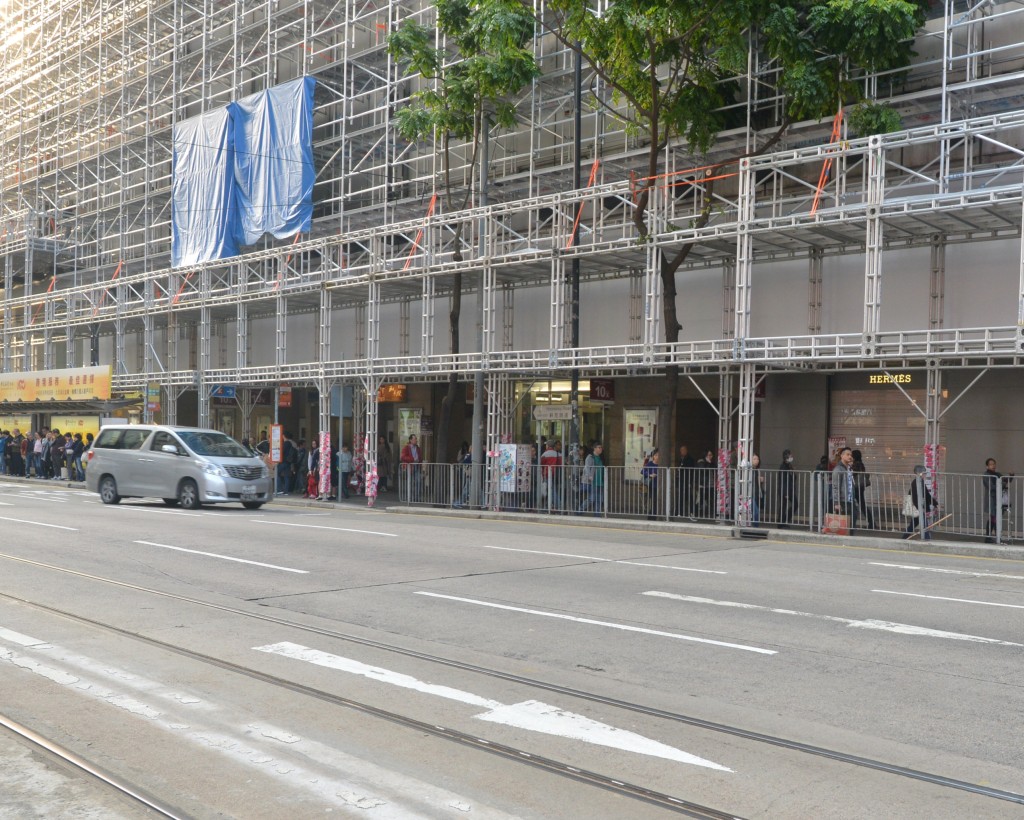 銅鑼灣崇光店外牆正建電視外牆。資料圖片