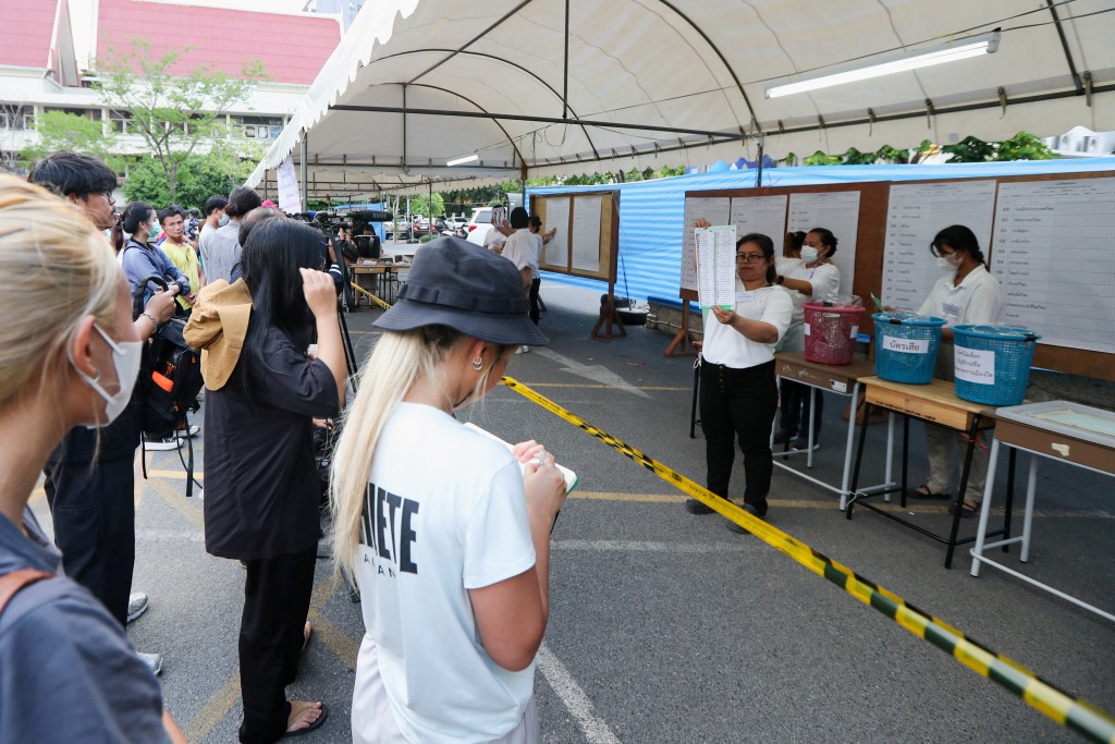 泰國今日舉行國會大選。(路透社)