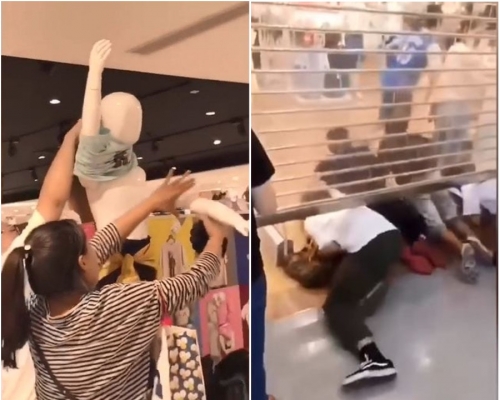大批消費者瘋狂哄搶UNIQLO與KAWS合作的聯名T恤，甚至大打出手。網上圖片