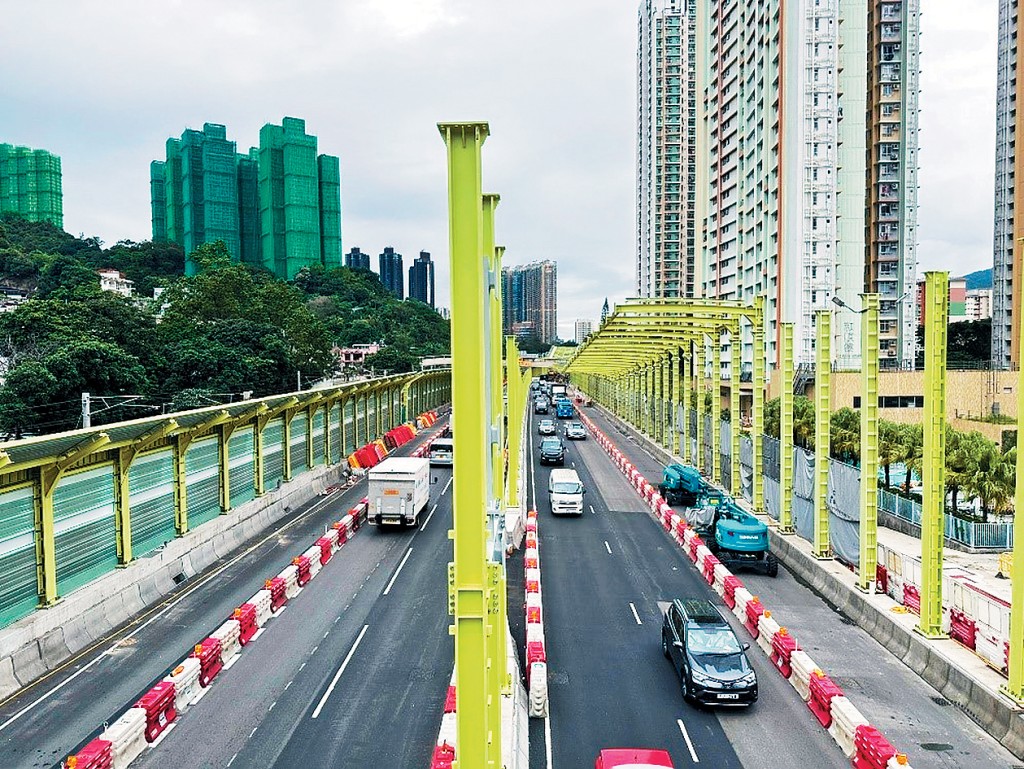 大埔公路(沙田段)近豐和邨現時路況。