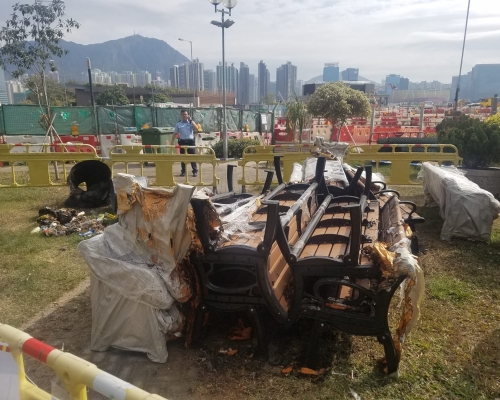 九龍城宋皇臺遊樂場發生縱火案。 林思明攝