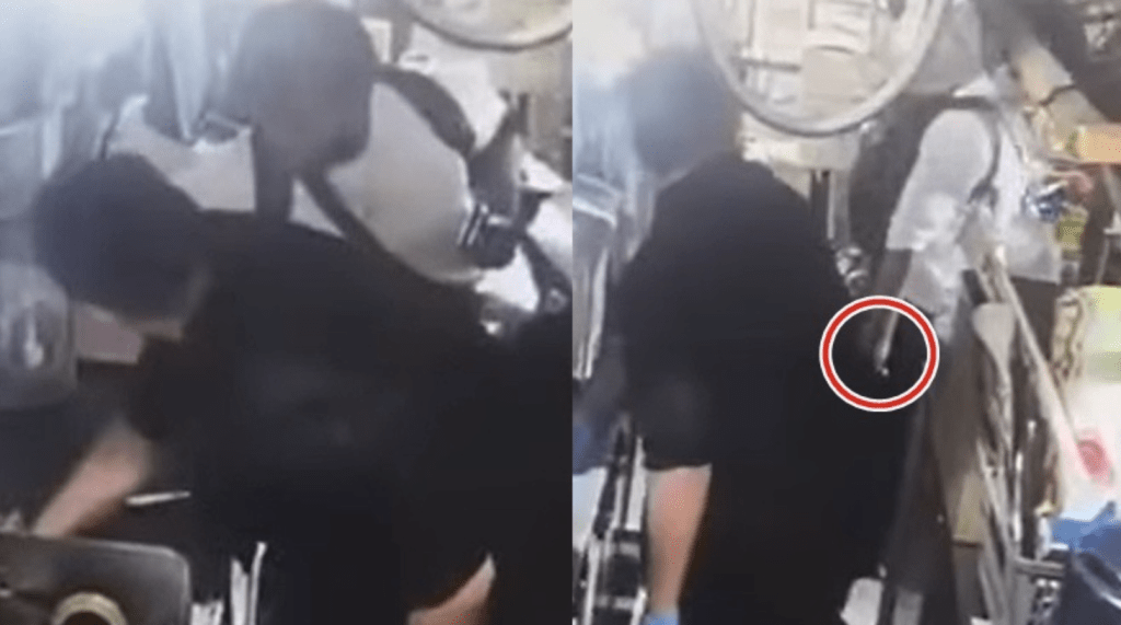 屯門開槍.有片|疑犯潛入DONKI廚房取刀行兇 無視職員一臉木然離開