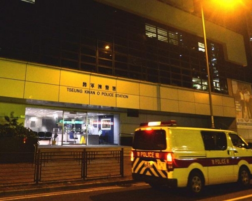 警方昨晚接報指將軍澳警署外有炸彈。資料圖片
