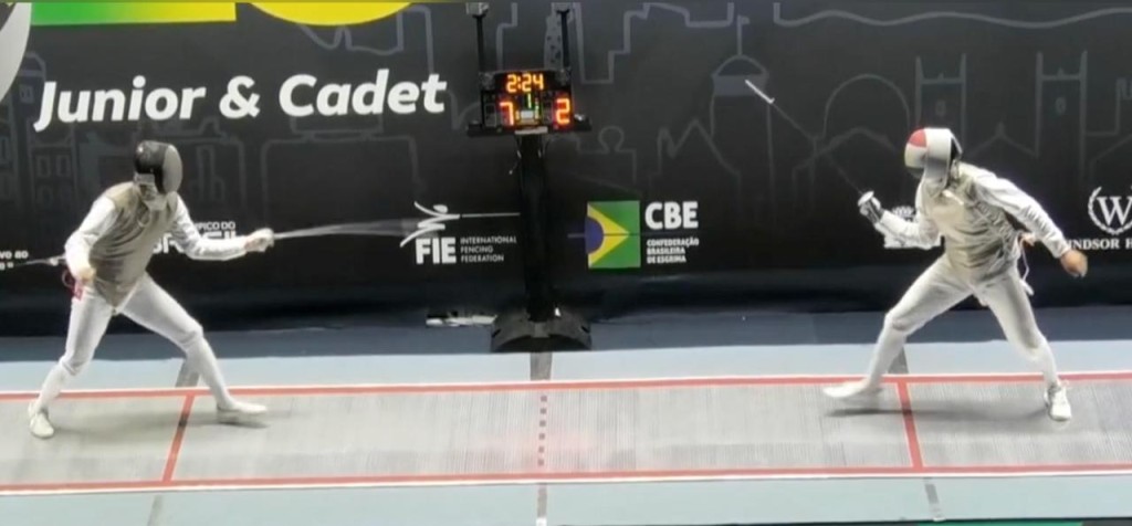 林浩朗(左)在世青決賽。直播截圖 林浩朗(左)在世青決賽。直播截圖